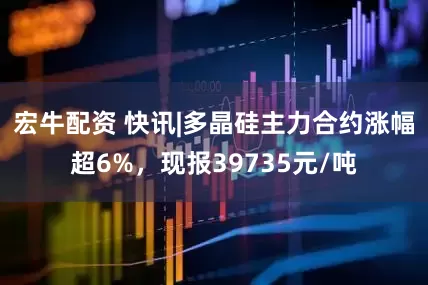 宏牛配资 快讯|多晶硅主力合约涨幅超6%，现报39735元/吨