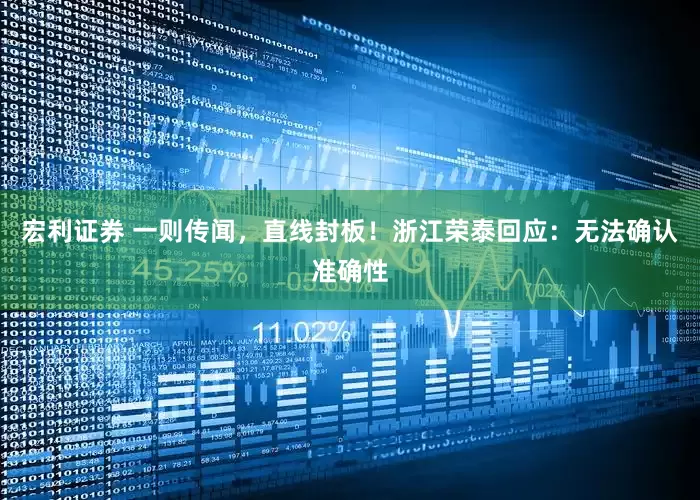 宏利证券 一则传闻，直线封板！浙江荣泰回应：无法确认准确性